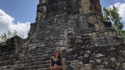 Girl at the muyil ruins