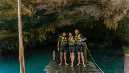 Group at a cave cenote